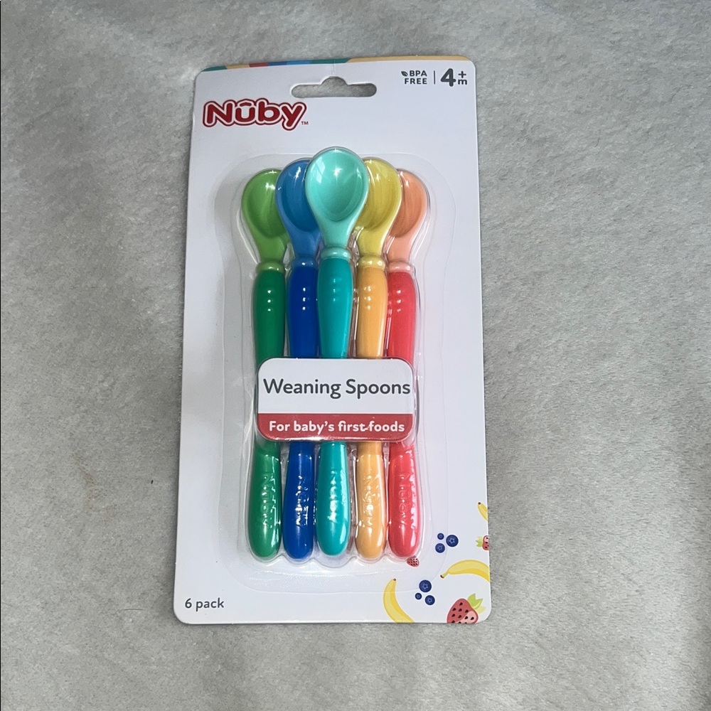Nuby Vibrant BPA Free Weaning Spoons Set
